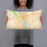 Person holding 20x12 Custom Portland Oregon Map Throw Pillow in Watercolor