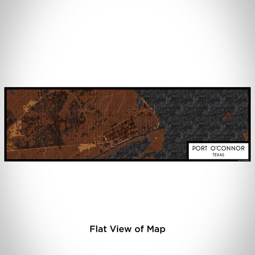 Flat View of Map Custom Port O'Connor Texas Map Enamel Mug in Ember