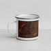 Left View Custom Port O'Connor Texas Map Enamel Mug in Ember