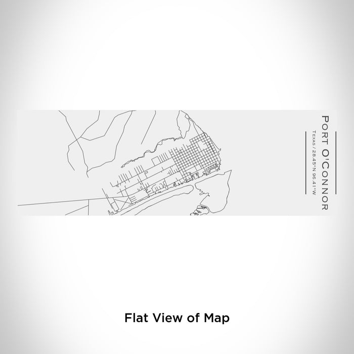 Rendered View of Port O'Connor Texas Map Engraving on 10oz Stainless Steel Insulated Cup with Sliding Lid in White