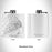 Rendered View of Port O'Connor Texas Map Engraving on 6oz Stainless Steel Flask in White