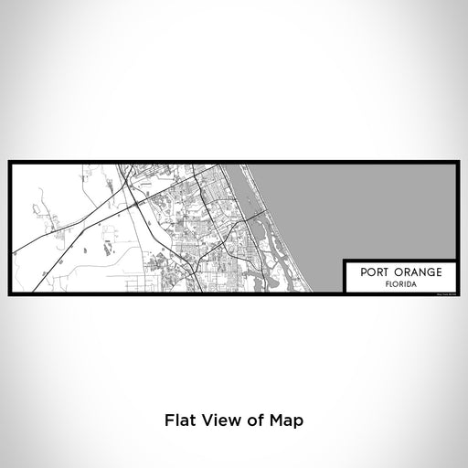 Flat View of Map Custom Port Orange Florida Map Enamel Mug in Classic