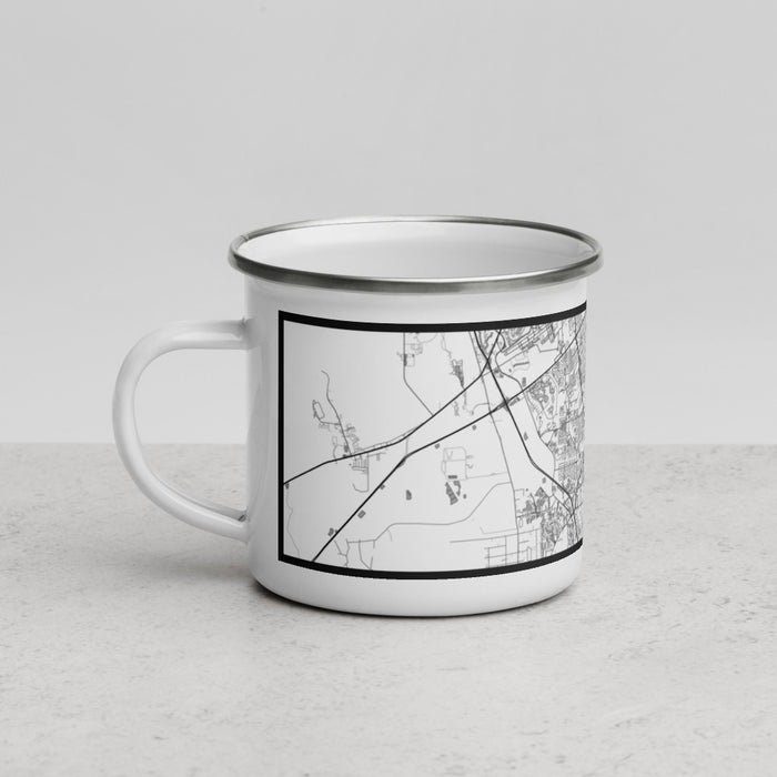 Left View Custom Port Orange Florida Map Enamel Mug in Classic