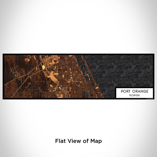 Flat View of Map Custom Port Orange Florida Map Enamel Mug in Ember