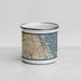 Front View Custom Port Orange Florida Map Enamel Mug in Woodblock