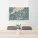 24x36 Port Orchard Washington Map Print Lanscape Orientation in Afternoon Style Behind 2 Chairs Table and Potted Plant