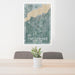 24x36 Port Orchard Washington Map Print Portrait Orientation in Afternoon Style Behind 2 Chairs Table and Potted Plant