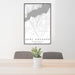 24x36 Port Orchard Washington Map Print Portrait Orientation in Classic Style Behind 2 Chairs Table and Potted Plant