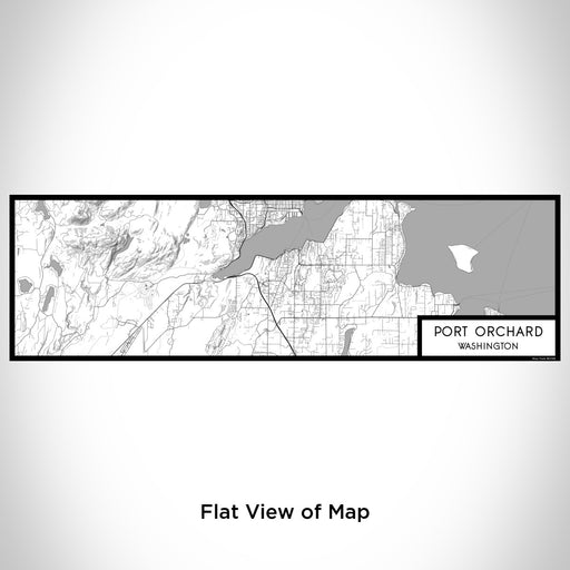 Flat View of Map Custom Port Orchard Washington Map Enamel Mug in Classic