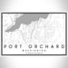 Port Orchard Washington Map Print Landscape Orientation in Classic Style With Shaded Background