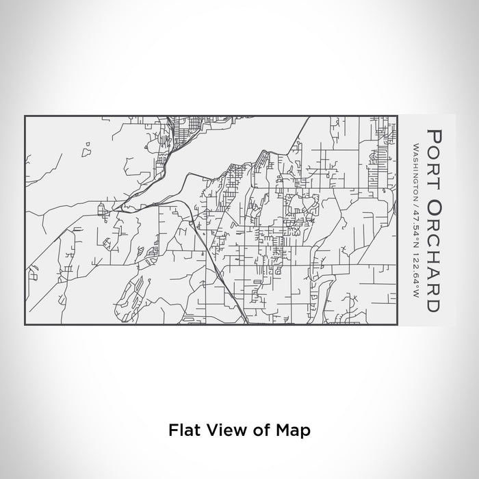 Rendered View of Port Orchard Washington Map Engraving on 17oz Stainless Steel Insulated Cola Bottle in White