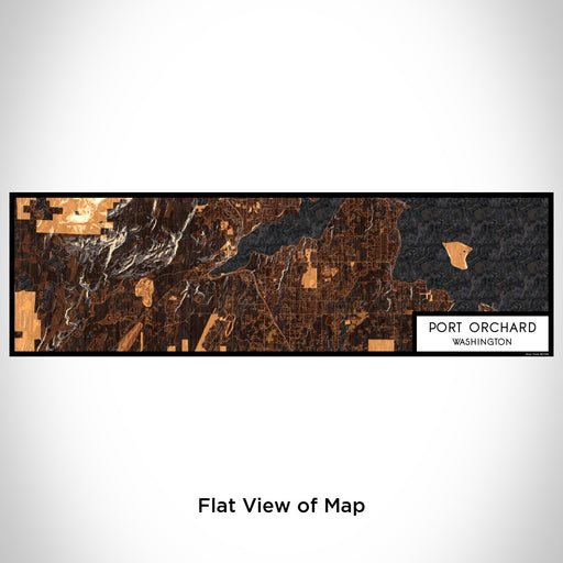Flat View of Map Custom Port Orchard Washington Map Enamel Mug in Ember