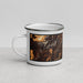Left View Custom Port Orchard Washington Map Enamel Mug in Ember