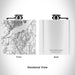 Rendered View of Port Orchard Washington Map Engraving on 6oz Stainless Steel Flask in White
