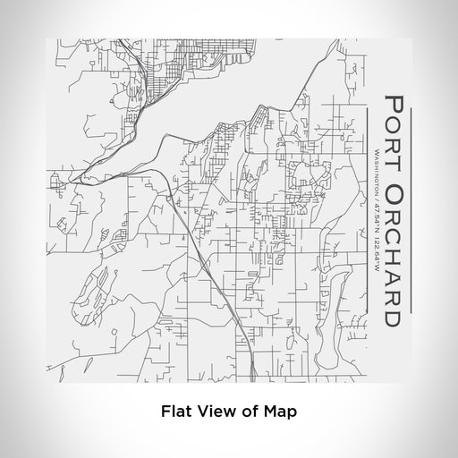 Rendered View of Port Orchard Washington Map Engraving on 17oz Stainless Steel Insulated Tumbler in White