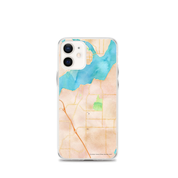 Custom Port Orchard Washington Map iPhone 12 mini Phone Case in Watercolor