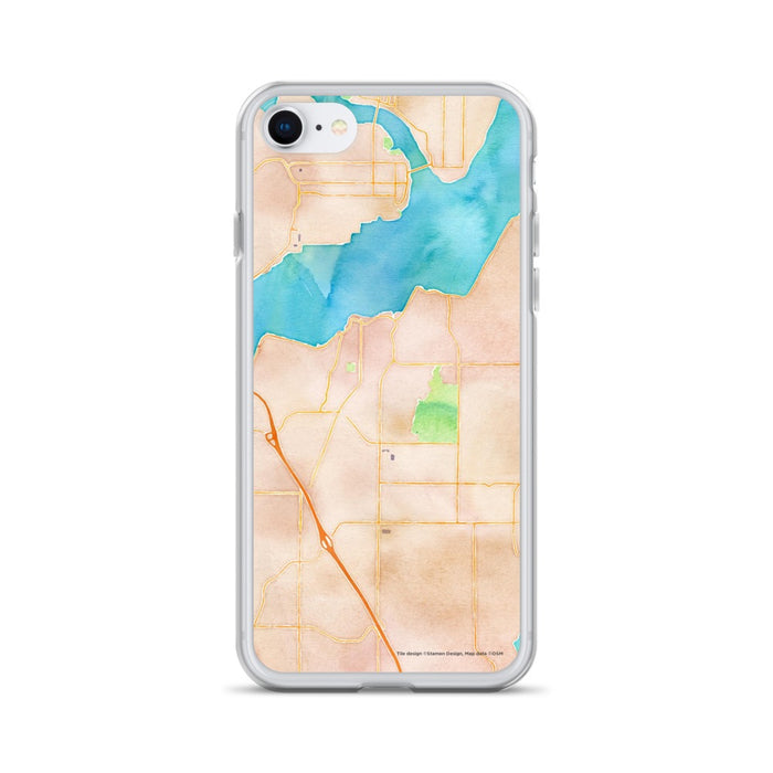 Custom Port Orchard Washington Map iPhone SE Phone Case in Watercolor