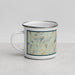 Left View Custom Port Orchard Washington Map Enamel Mug in Woodblock