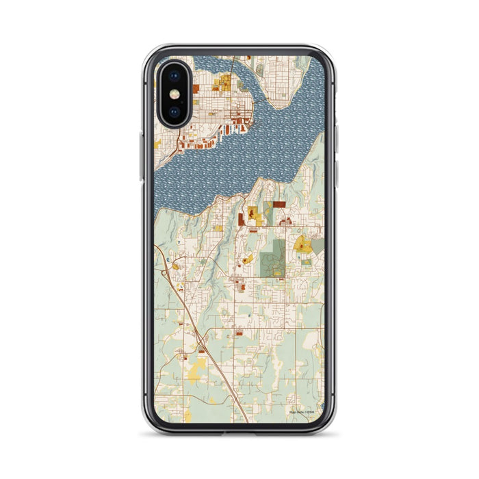 Custom Port Orchard Washington Map Phone Case in Woodblock