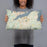 Person holding 20x12 Custom Port Orchard Washington Map Throw Pillow in Woodblock