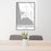 24x36 Port Orford Oregon Map Print Portrait Orientation in Classic Style Behind 2 Chairs Table and Potted Plant