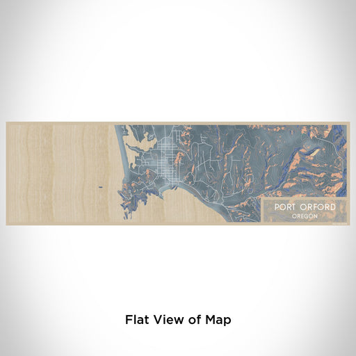 Flat View of Map Custom Port Orford Oregon Map Enamel Mug in Afternoon
