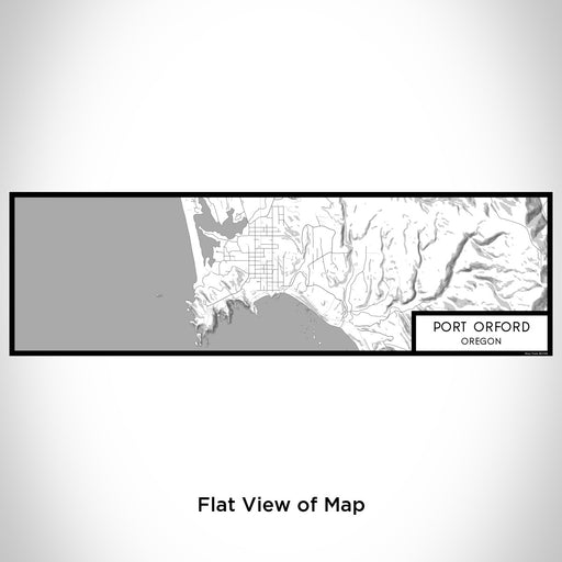 Flat View of Map Custom Port Orford Oregon Map Enamel Mug in Classic