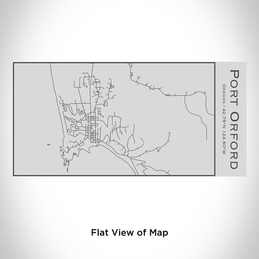 Rendered View of Port Orford Oregon Map Engraving on 17oz Stainless Steel Insulated Cola Bottle