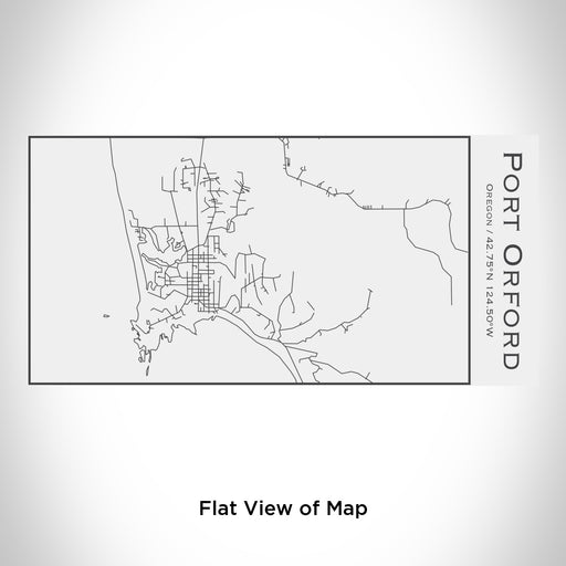 Rendered View of Port Orford Oregon Map Engraving on 17oz Stainless Steel Insulated Cola Bottle in White