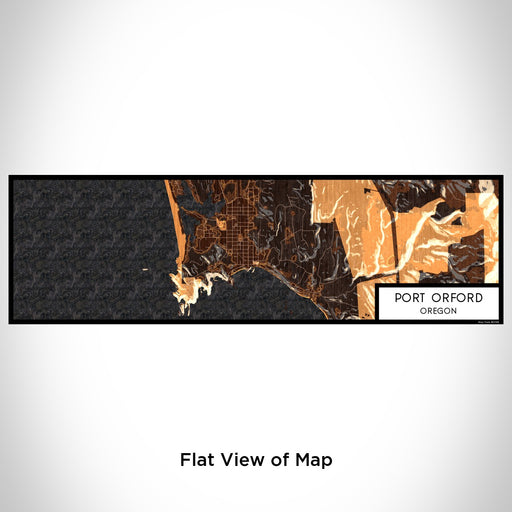 Flat View of Map Custom Port Orford Oregon Map Enamel Mug in Ember