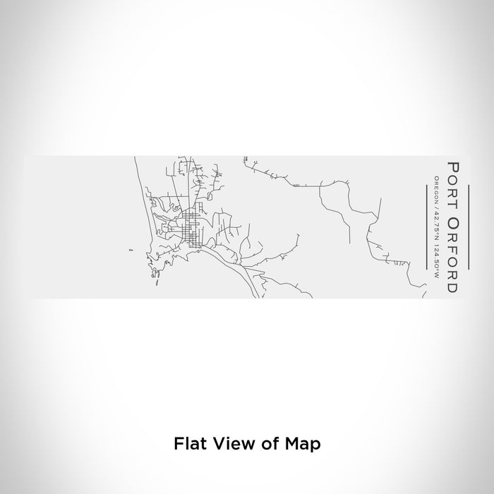 Rendered View of Port Orford Oregon Map Engraving on 10oz Stainless Steel Insulated Cup with Sliding Lid in White
