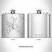 Rendered View of Port Orford Oregon Map Engraving on 6oz Stainless Steel Flask