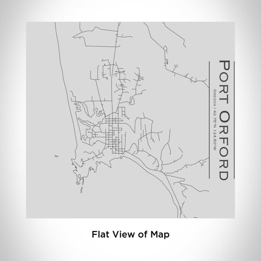 Rendered View of Port Orford Oregon Map Engraving on 17oz Stainless Steel Insulated Tumbler