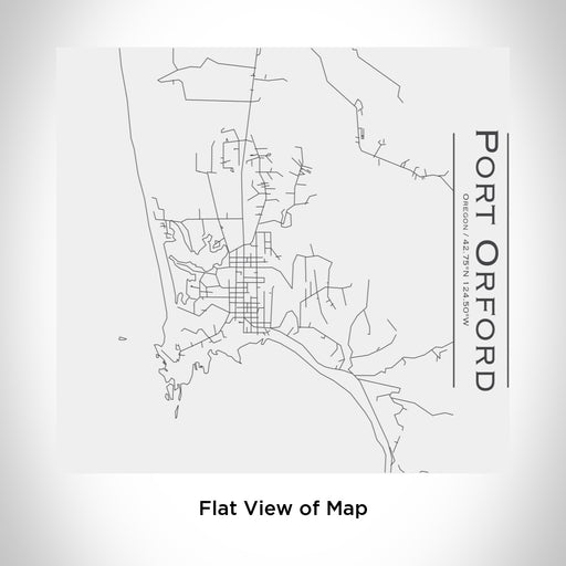Rendered View of Port Orford Oregon Map Engraving on 17oz Stainless Steel Insulated Tumbler in White