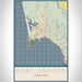 Port Orford Oregon Map Print Portrait Orientation in Woodblock Style With Shaded Background