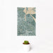 12x18 Port Salerno Florida Map Print Portrait Orientation in Afternoon Style With Small Cactus Plant in White Planter