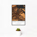 12x18 Port Salerno Florida Map Print Portrait Orientation in Ember Style With Small Cactus Plant in White Planter