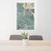 24x36 Port Salerno Florida Map Print Portrait Orientation in Afternoon Style Behind 2 Chairs Table and Potted Plant