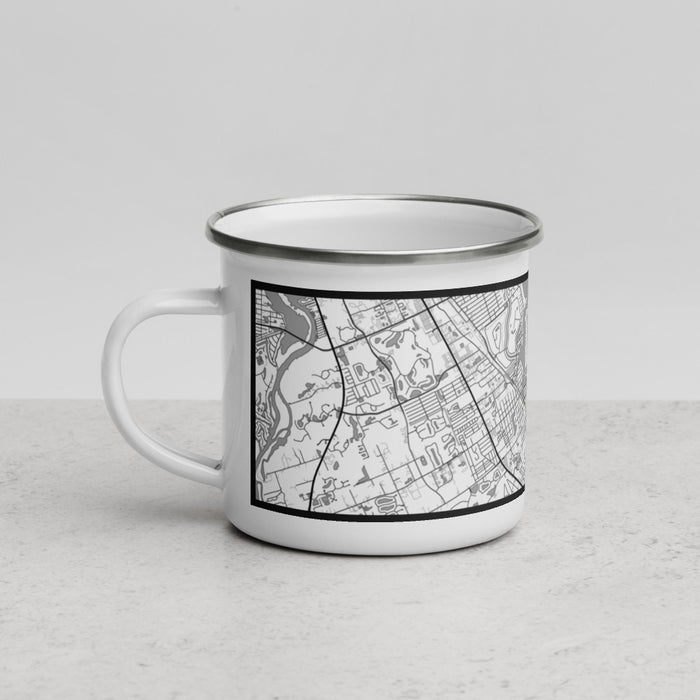 Left View Custom Port Salerno Florida Map Enamel Mug in Classic