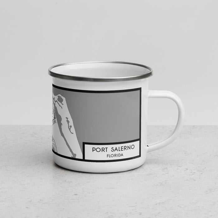 Right View Custom Port Salerno Florida Map Enamel Mug in Classic