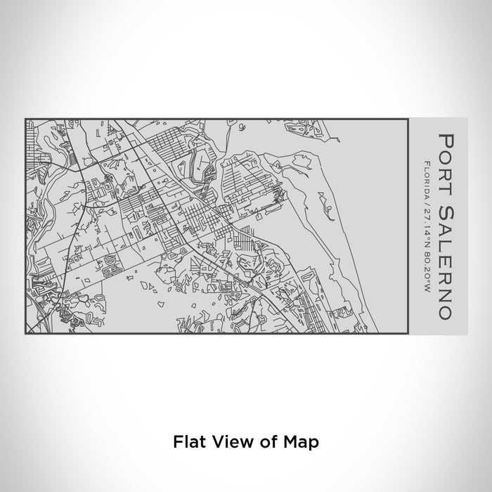 Rendered View of Port Salerno Florida Map Engraving on 17oz Stainless Steel Insulated Cola Bottle