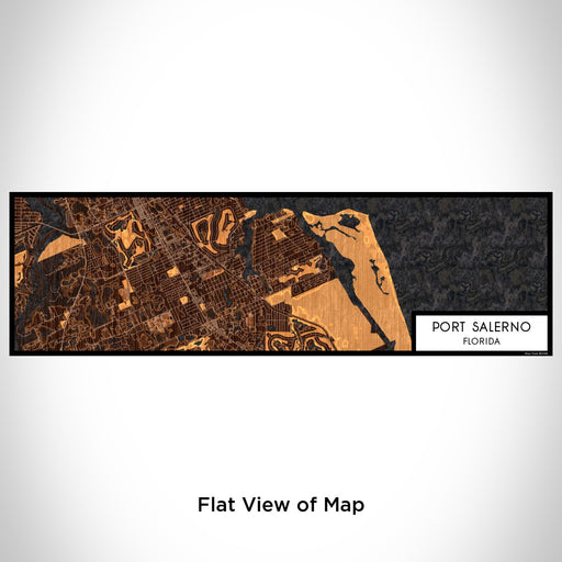 Flat View of Map Custom Port Salerno Florida Map Enamel Mug in Ember
