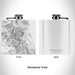 Rendered View of Port Salerno Florida Map Engraving on 6oz Stainless Steel Flask in White