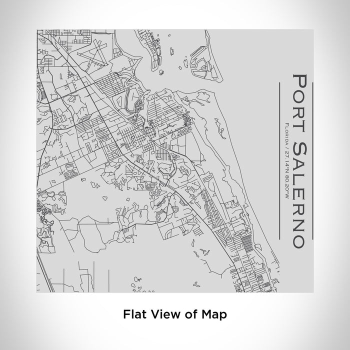 Rendered View of Port Salerno Florida Map Engraving on 17oz Stainless Steel Insulated Tumbler