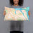 Person holding 20x12 Custom Port Salerno Florida Map Throw Pillow in Watercolor