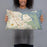 Person holding 20x12 Custom Port Salerno Florida Map Throw Pillow in Woodblock