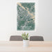 24x36 Portsmouth New Hampshire Map Print Portrait Orientation in Afternoon Style Behind 2 Chairs Table and Potted Plant