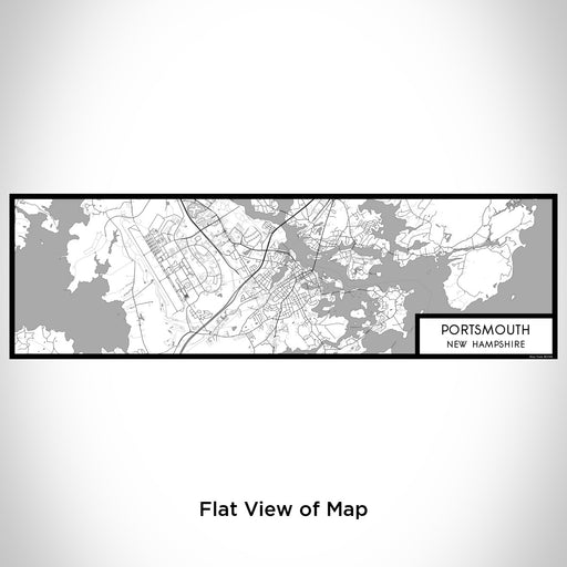 Flat View of Map Custom Portsmouth New Hampshire Map Enamel Mug in Classic