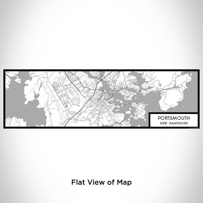 Flat View of Map Custom Portsmouth New Hampshire Map Enamel Mug in Classic
