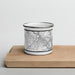 Front View Custom Portsmouth New Hampshire Map Enamel Mug in Classic on Cutting Board
